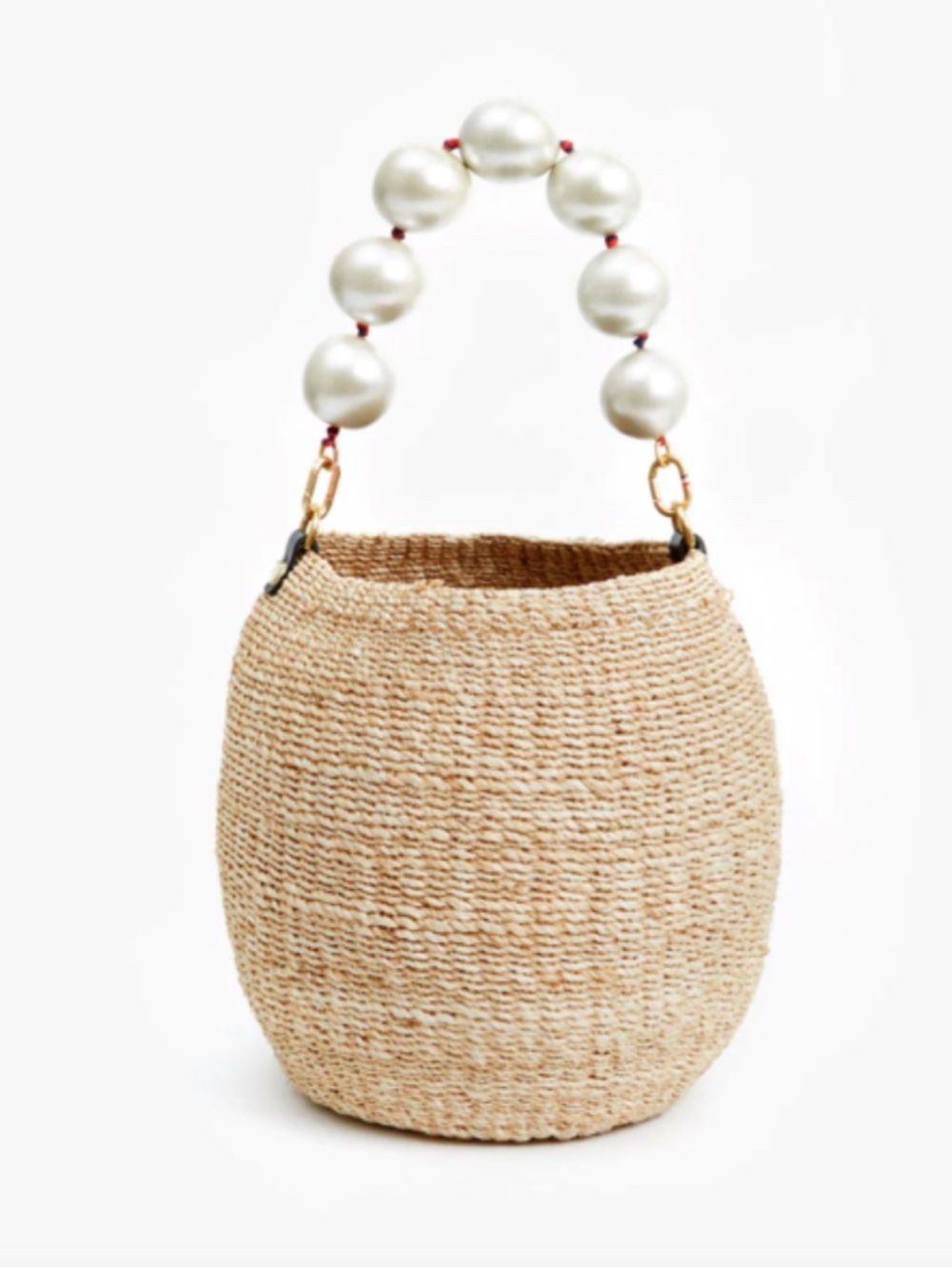 Clare V Pot de Miel Basket Bag with Wooden Pearl Handle NWOT